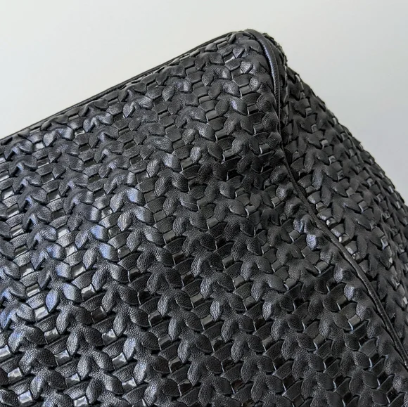 Christian Dior Black Woven Leather Medium Soft Lady Dior Tote Bag - Picture 14 of 16